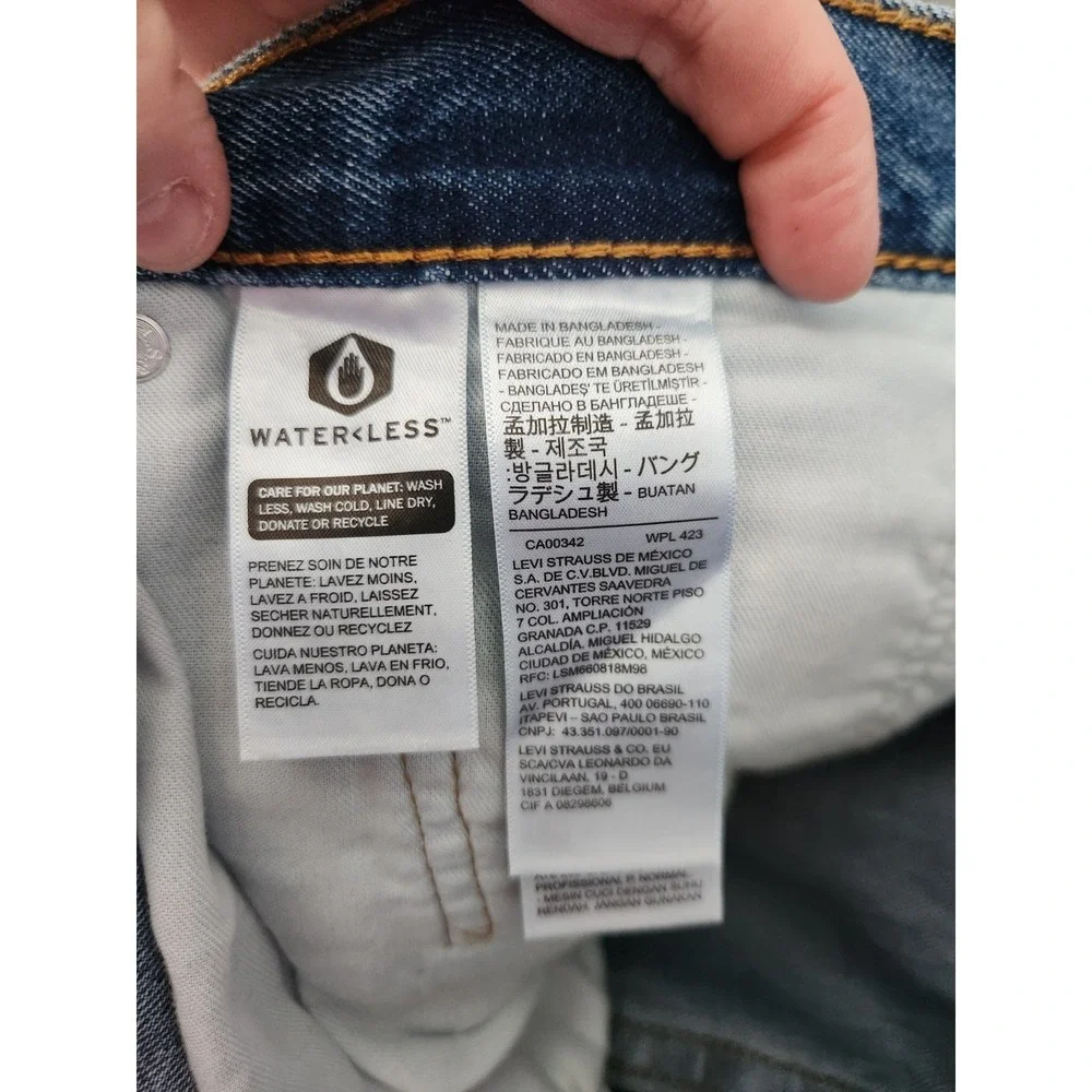 Levis 505 Jeans Men 54x30 Blue Straight Leg Zip Fly Denim Big & Tall Classic NEW